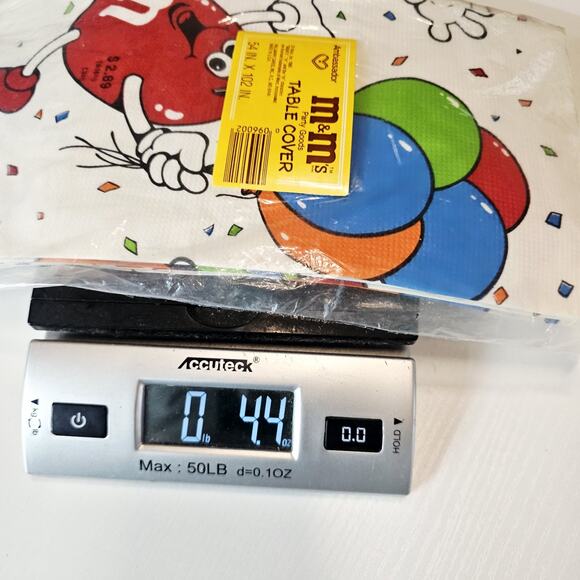 Vintage 1988 Mars M&M Candy Hallmark Paper Tablecloth Table Cover NEW Sealed - Picture 6 of 6